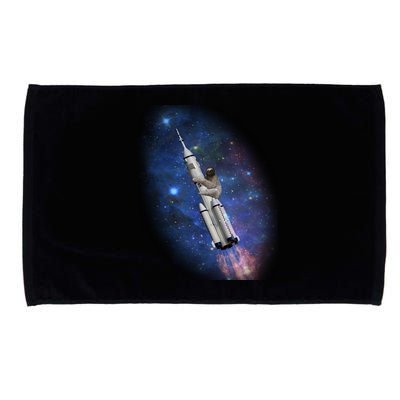 Sloth In Space Rocket ship Microfiber Hand Towel