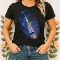 Sloth In Space Rocket ship Womens T-Shirt