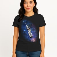 Sloth In Space Rocket ship Womens T-Shirt