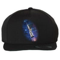 Sloth In Space Rocket ship Wool Snapback Cap