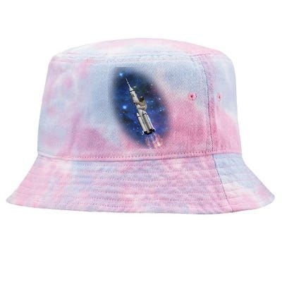 Sloth In Space Rocket ship Tie-Dyed Bucket Hat