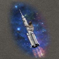 Sloth In Space Rocket ship Cotton Canvas Backpack