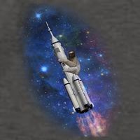 Sloth In Space Rocket ship Vector Backpack