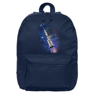 Sloth In Space Rocket ship 16 in Basic Backpack