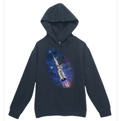 Sloth In Space Rocket ship Urban Pullover Hoodie