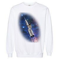 Sloth In Space Rocket ship Garment-Dyed Sweatshirt