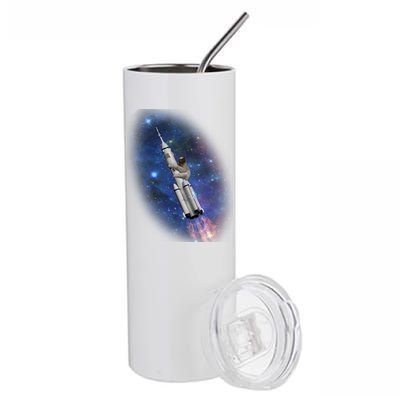 Sloth In Space Rocket ship Stainless Steel Tumbler