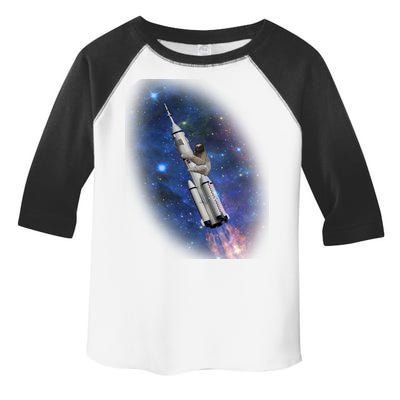 Sloth In Space Rocket ship Toddler Fine Jersey T-Shirt