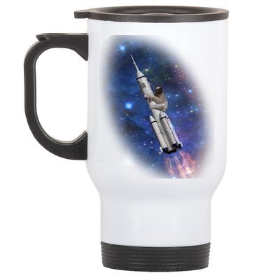 Sloth In Space Rocket ship Stainless Steel Travel Mug