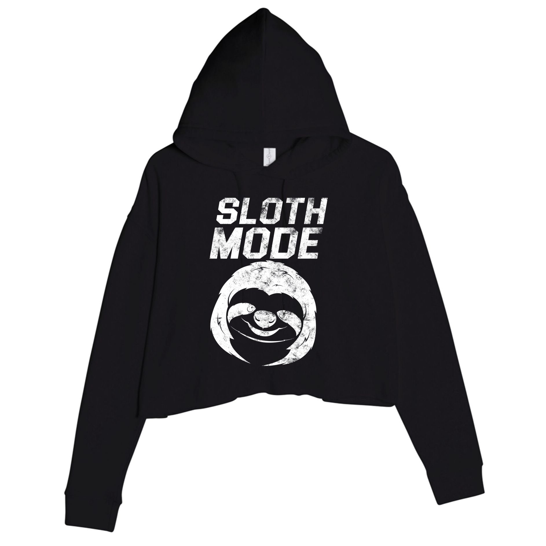 Sloth Mode Crop Fleece Hoodie