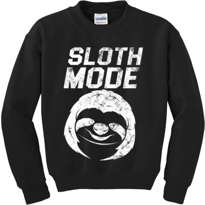 Sloth Mode Kids Sweatshirt