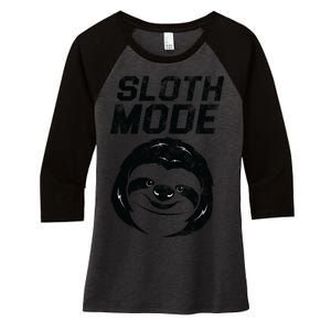 Sloth Mode Women's Tri-Blend 3/4-Sleeve Raglan Shirt