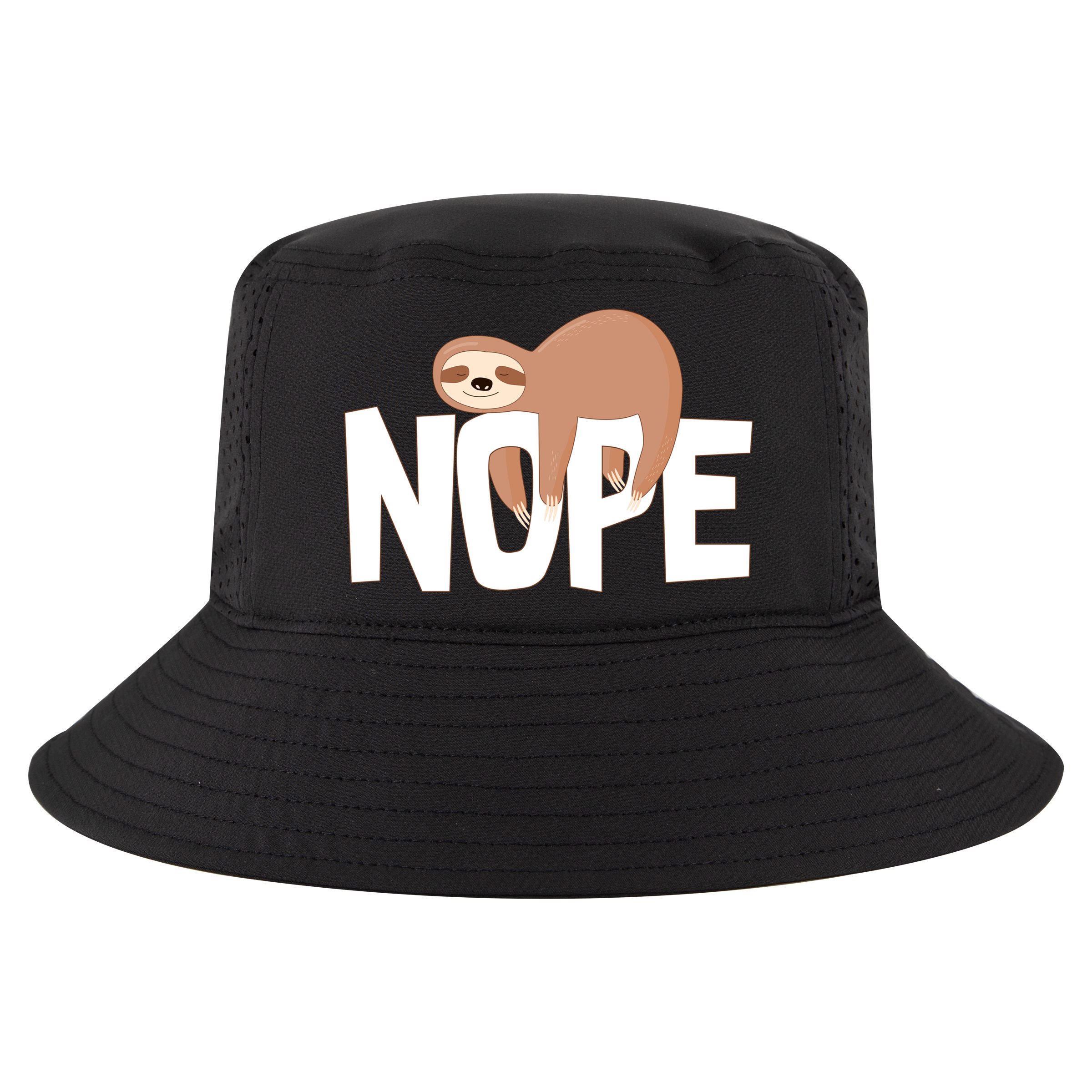 Sloth Nope Cool Comfort Performance Bucket Hat