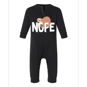 Sloth Nope Infant Fleece One Piece