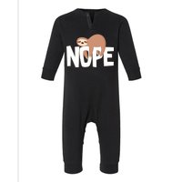 Sloth Nope Infant Fleece One Piece