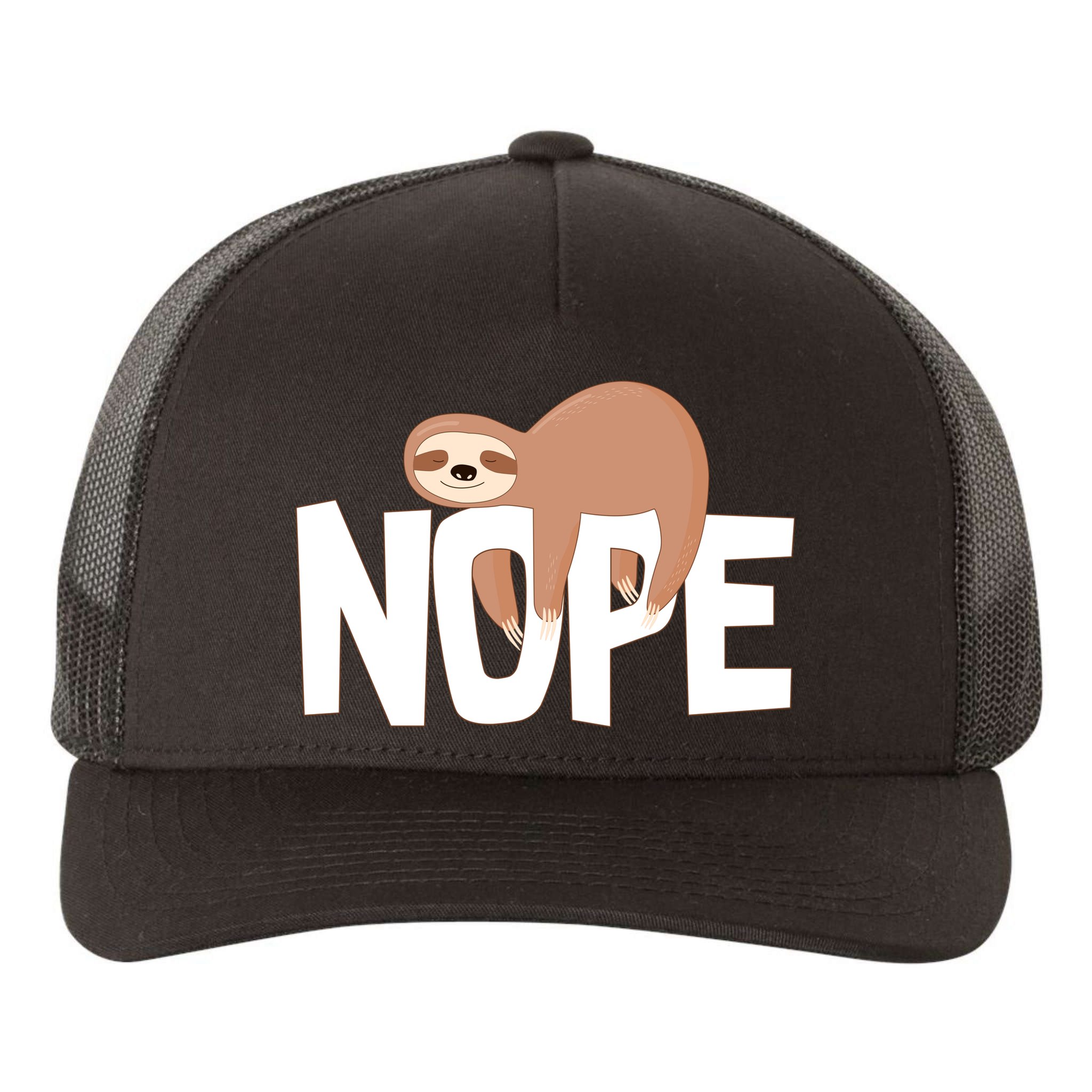 Sloth Nope Yupoong Adult 5-Panel Trucker Hat