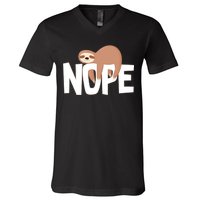 Sloth Nope V-Neck T-Shirt