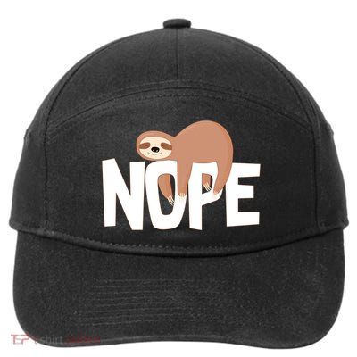 Sloth Nope 7-Panel Snapback Hat