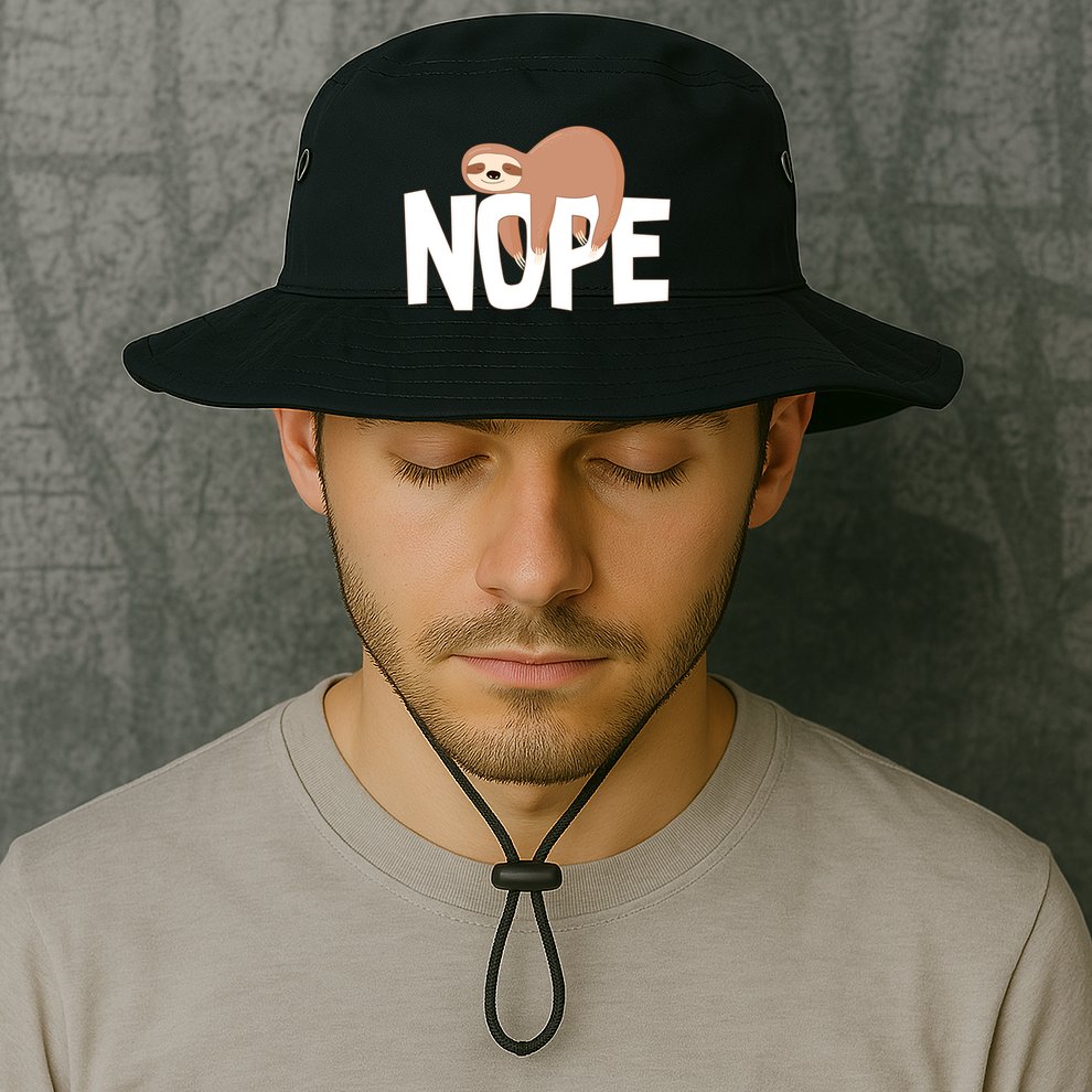 Sloth Nope Bucket Hat