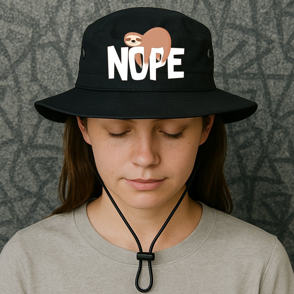 Sloth Nope Bucket Hat