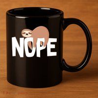Sloth Nope 11oz C Handle Ceramic Mug