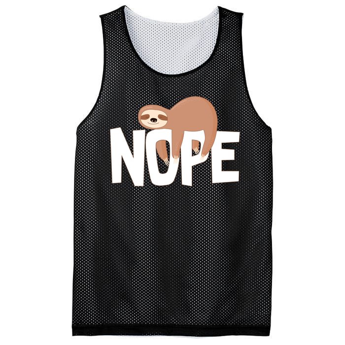 Sloth Nope Mesh Reversible Basketball Jersey Tank