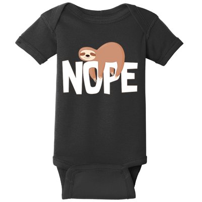 Sloth Nope Baby Bodysuit