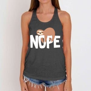 Sloth Nope Women's Knotted Racerback Tank