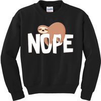 Sloth Nope Kids Sweatshirt