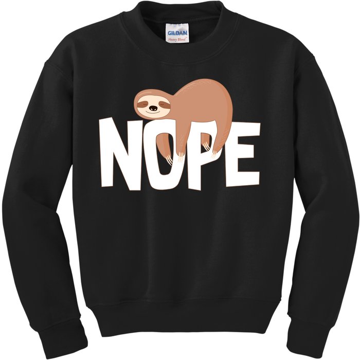 Sloth Nope Kids Sweatshirt