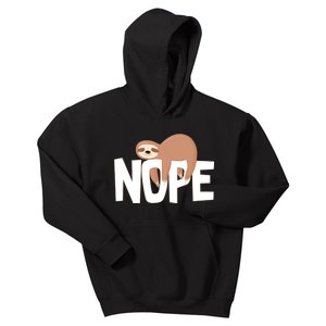 Sloth Nope Kids Hoodie