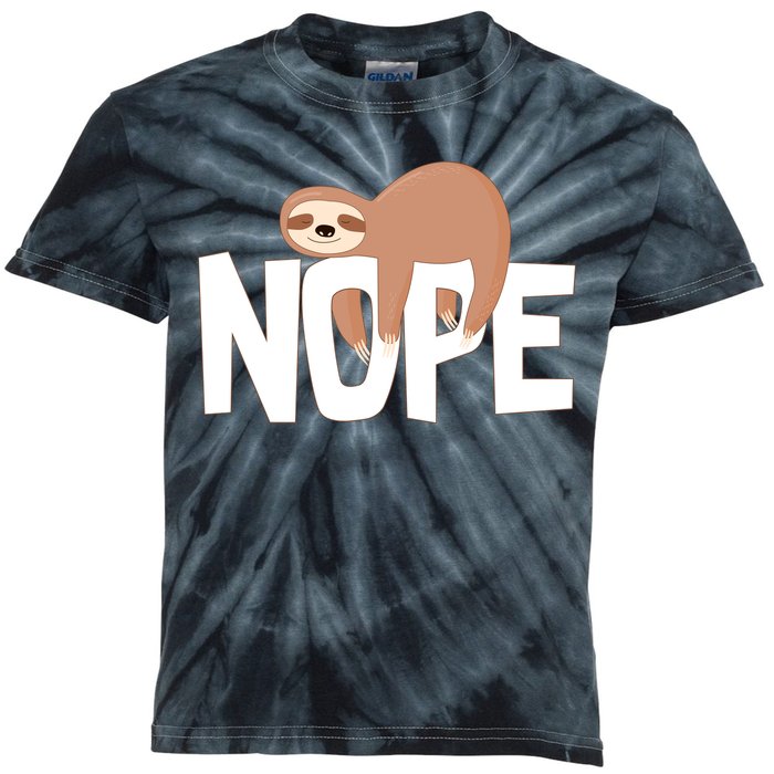 Sloth Nope Kids Tie-Dye T-Shirt