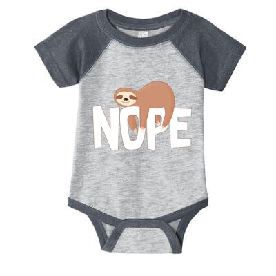 Sloth Nope Infant Baby Jersey Bodysuit