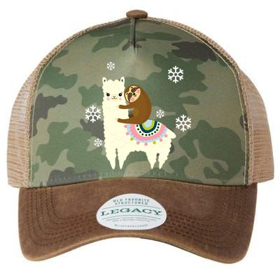 Sloth Riding Llama Legacy Tie Dye Trucker Hat