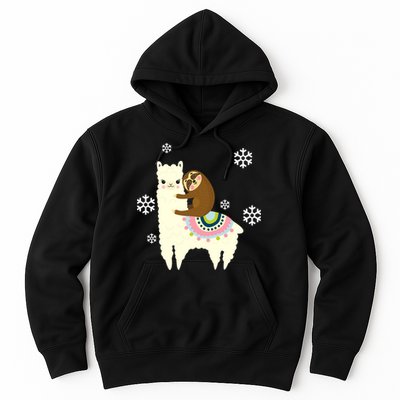 Sloth Riding Llama Hoodie