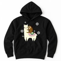Sloth Riding Llama Hoodie