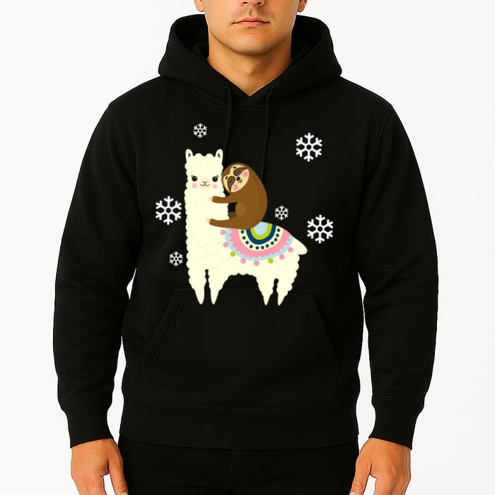 Sloth Riding Llama Hoodie