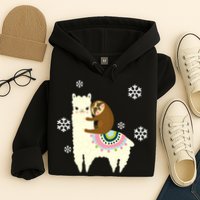 Sloth Riding Llama Hoodie