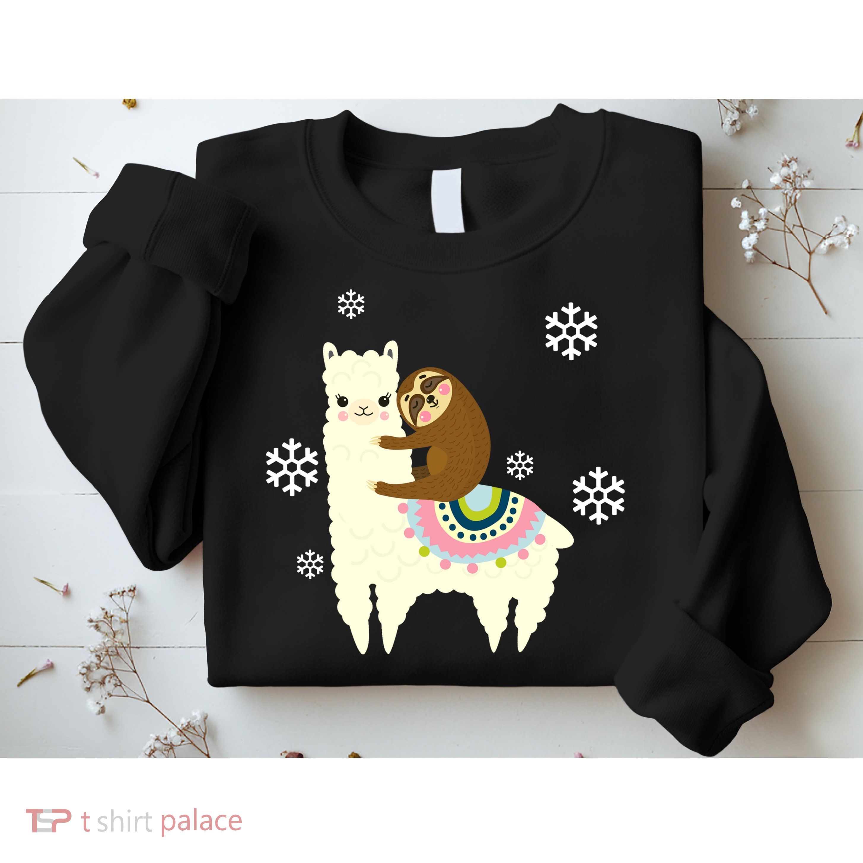 Sloth Riding Llama Sweatshirt