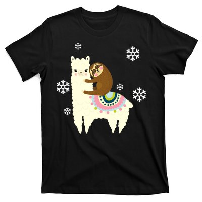 Sloth Riding Llama T-Shirt