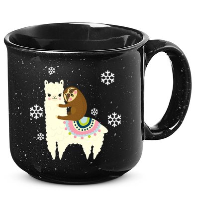 Sloth Riding Llama 15oz Campfire Ceramic Mug