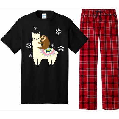 Sloth Riding Llama Pajama Set