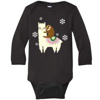 Sloth Riding Llama Baby Long Sleeve Bodysuit