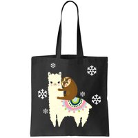 Sloth Riding Llama Tote Bag