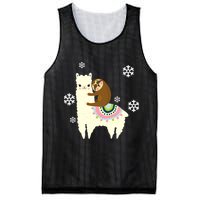 Sloth Riding Llama Mesh Reversible Basketball Jersey Tank