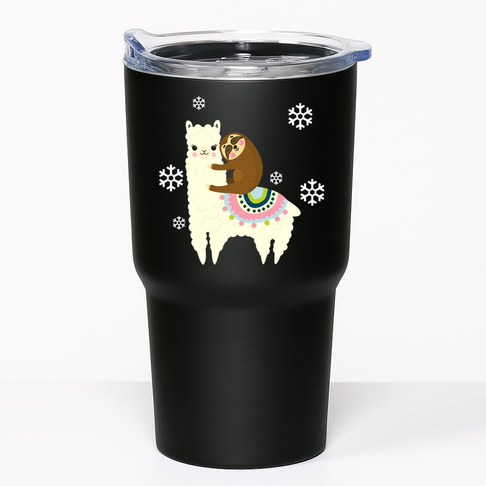Sloth Riding Llama Tumbler