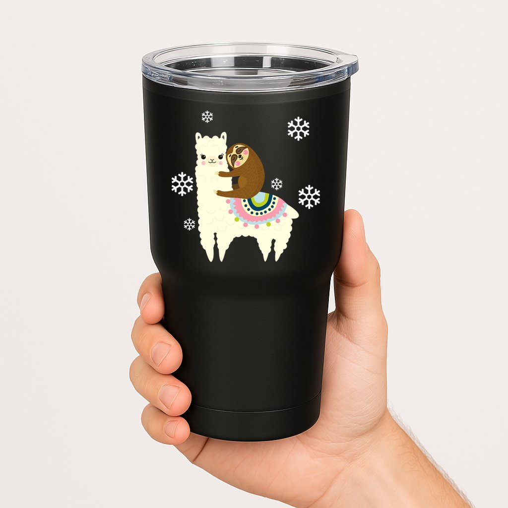Sloth Riding Llama Tumbler