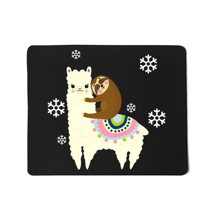 Sloth Riding Llama Mousepad