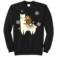 Sloth Riding Llama Tall Sweatshirt