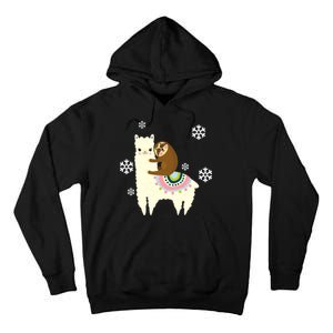 Sloth Riding Llama Tall Hoodie